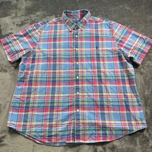 Polo Ralph Lauren Mens 2XL Classic Fit Easter Patch Short Button Down Shirt